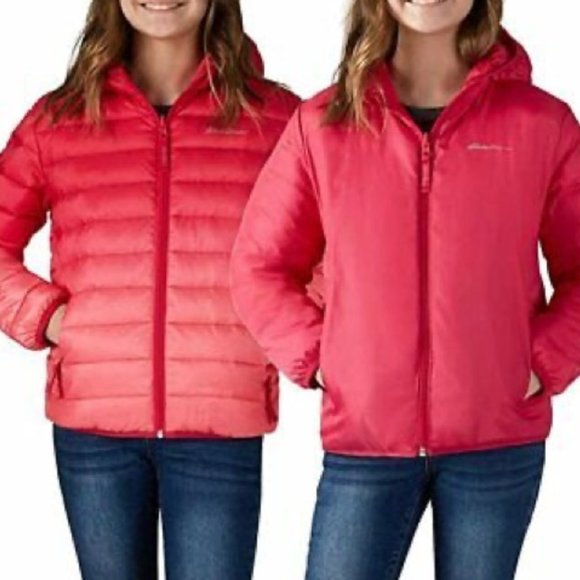 Eddie Bauer Jackets & Coats Eddie Bauer Girls Pink Ombre Reversible